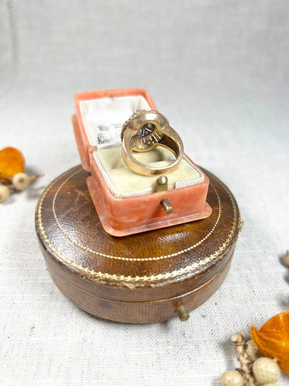 Vintage 1960's 18 Carat Gold, Tiered Dome Shaped, Diamond Cocktail Ring