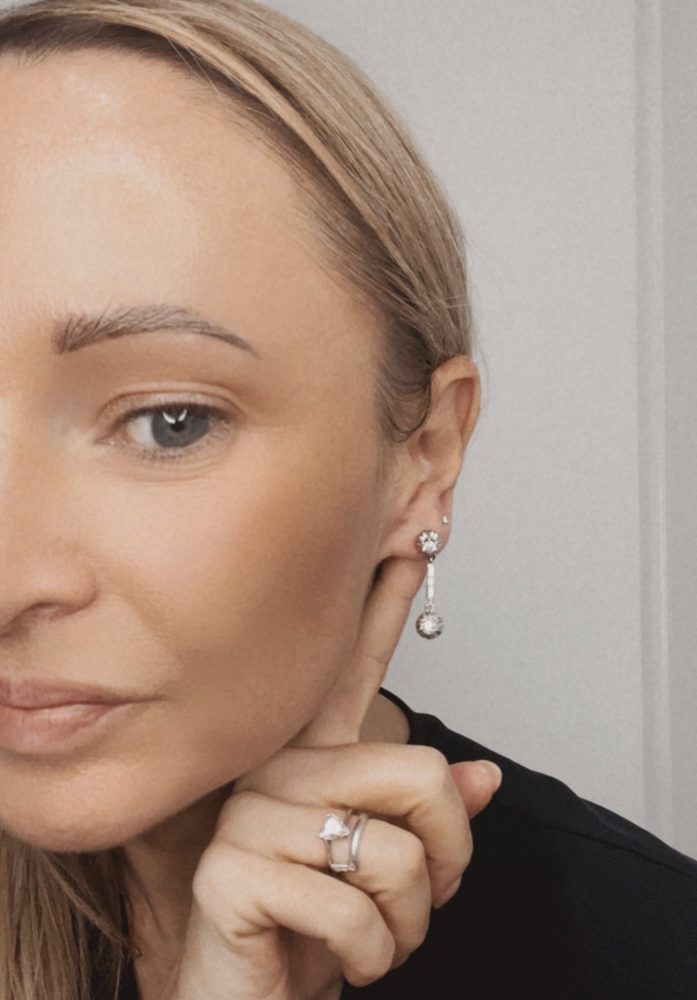 Antique Art Deco 1.6ct Old Cut Diamond Dormeuse Drop Earrings