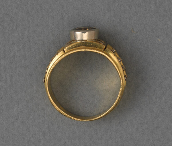 Vintage 1.00ct Fancy Brown Diamond and 18ct Gold Nail Ring