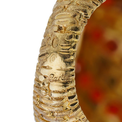 Cartier Signori and Bondioli Coral and 18ct Gold Ring