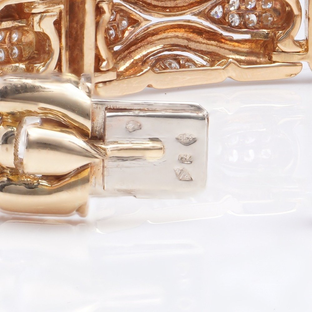 Boucheron 2.86ct Diamond and 18ct Yellow Gold Bracelet