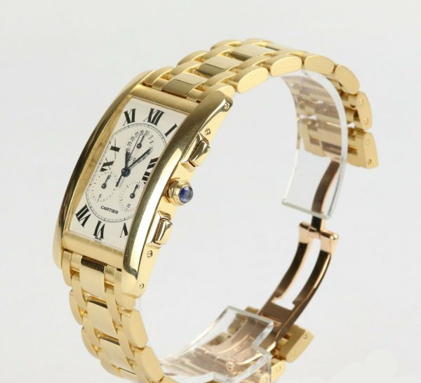 Cartier Gents Tank Américaine 1730 Chronograph 18ct Yellow Gold
