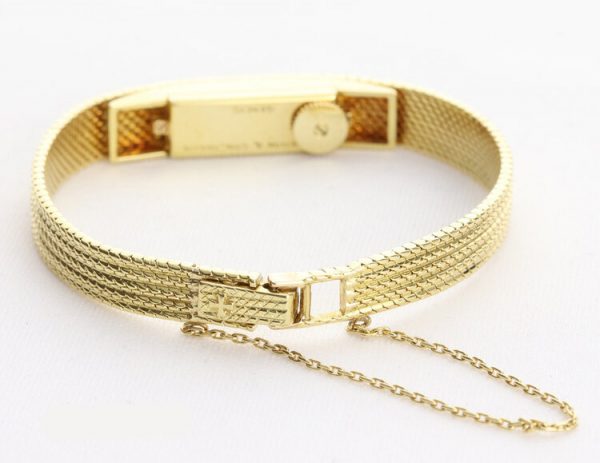 Vacheron Constantin Rare Vintage 1950s Ladies 18ct Yellow Gold Manual Back Wind Bracelet Watch