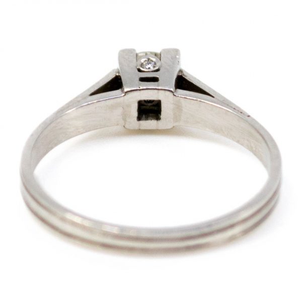 Antique Art Deco Old European Cut Diamond Single Stone Ring