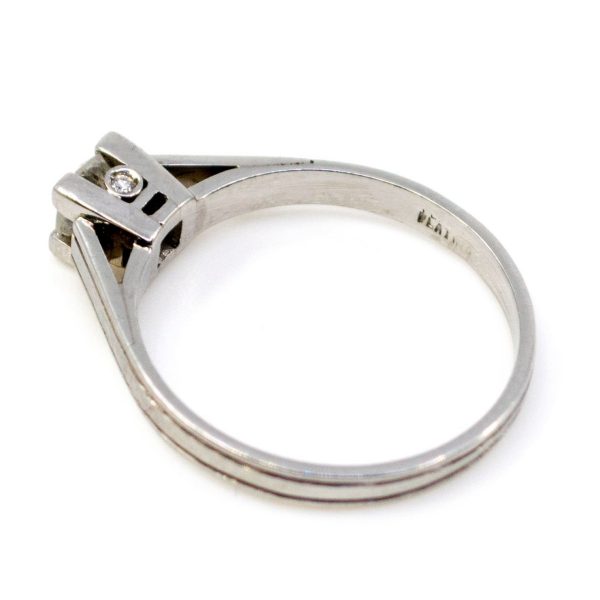 Antique Art Deco Old European Cut Diamond Single Stone Ring