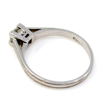 Antique Art Deco Old European Cut Diamond Single Stone Ring