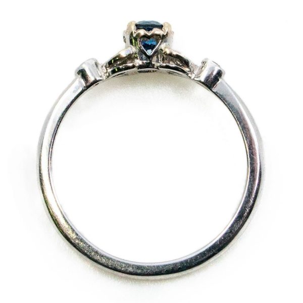 Vintage 0.50ct Sapphire and Diamond White Gold Ring