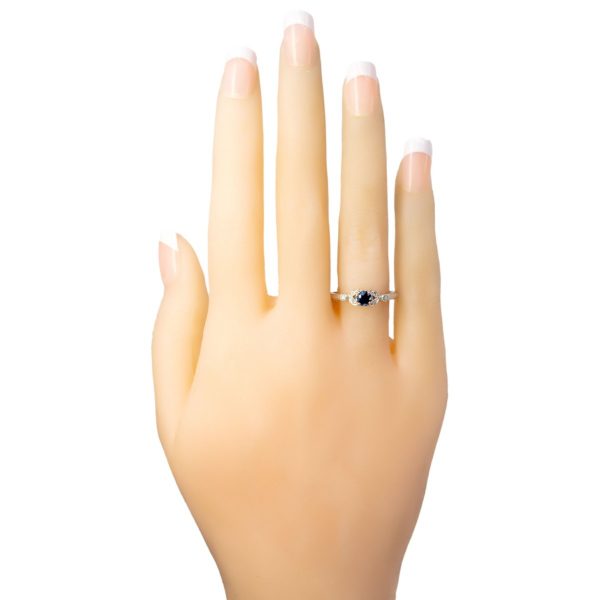 Vintage 0.50ct Sapphire and Diamond White Gold Ring