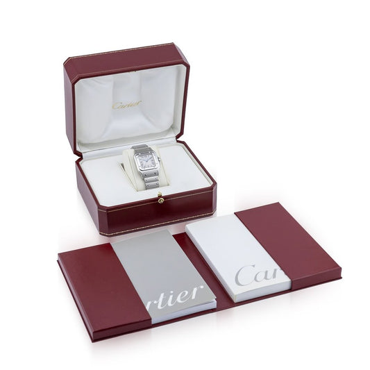 Cartier Santos Galbee 1564 Steel Watch with Box and Papers