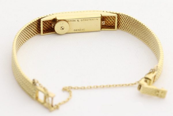 Vacheron Constantin Rare Vintage 1950s Ladies 18ct Yellow Gold Manual Back Wind Bracelet Watch