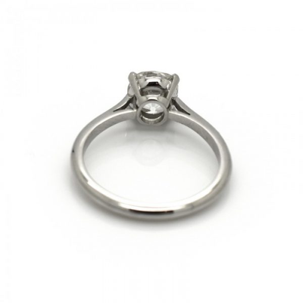 Cushion Cut Diamond Solitaire Engagement Ring in Platinum, 1.64 carats