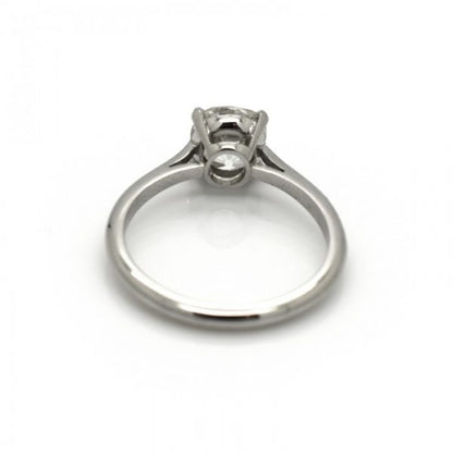 Cushion Cut Diamond Solitaire Engagement Ring in Platinum, 1.64 carats