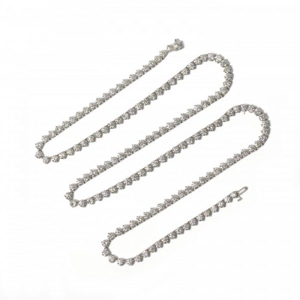 Diamond Riviere Necklace, 50 carat total