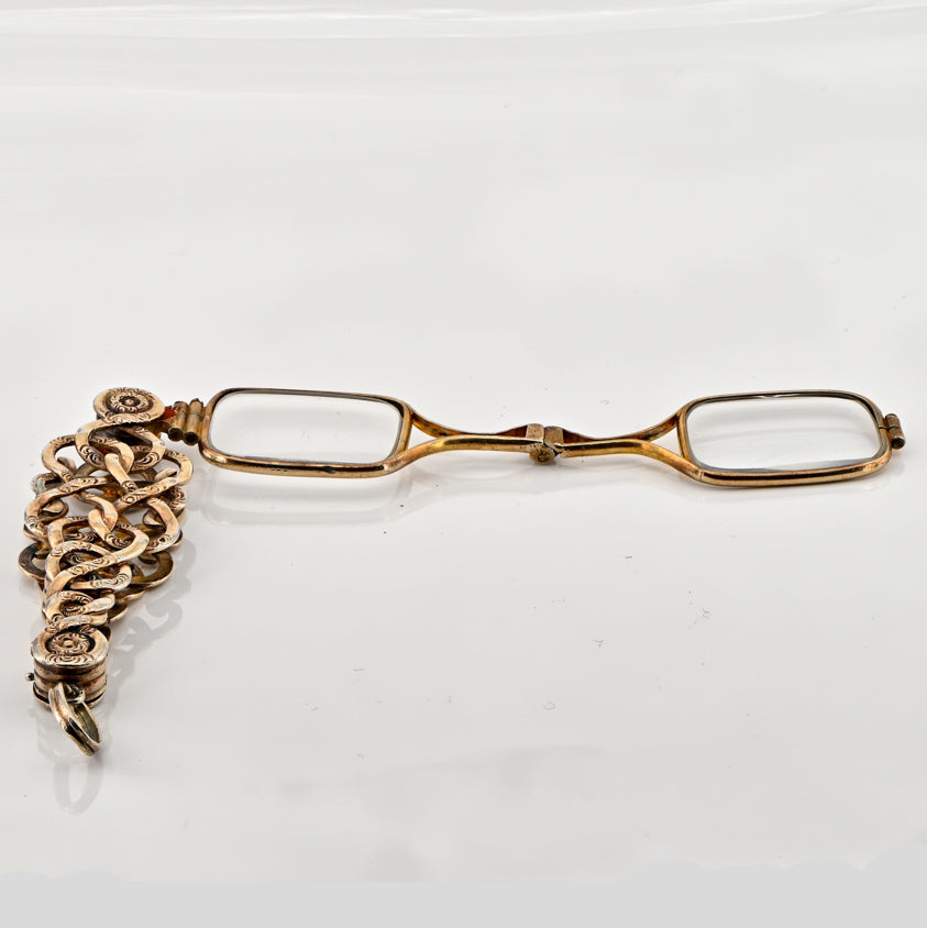 Victorian Antique 14ct Gold Snake Lorgnette Pendant