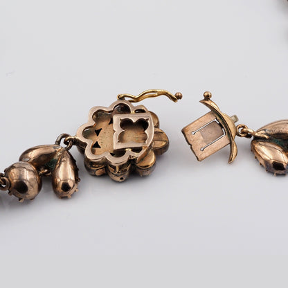 Antique Georgian Garnet Cluster Riviere Necklace