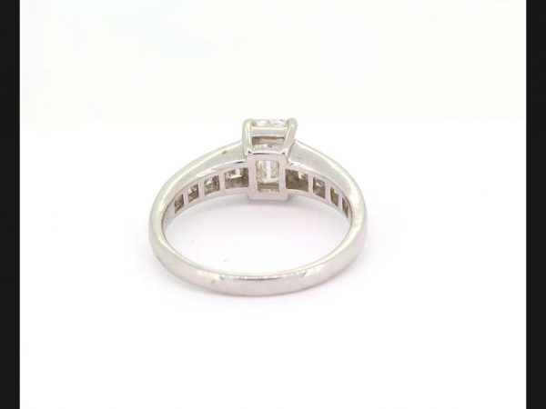 Diamond Ring, Emerald and Baguette Cuts, 1.26 carat total