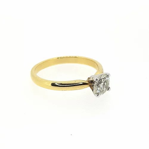 Classic 0.71ct Solitaire Diamond Engagement Ring, in 18ct yellow gold