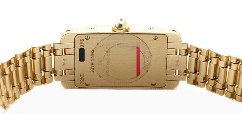Cartier Ladies Tank Americaine 18ct Yellow Gold and Diamond Watch