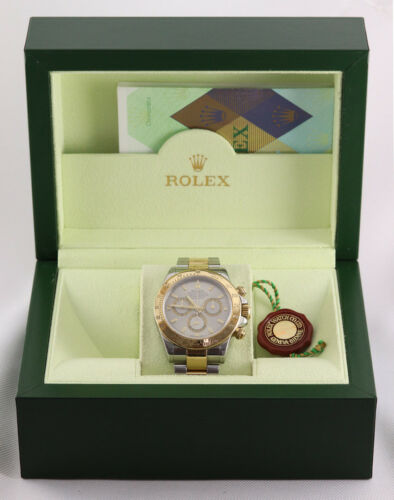 Rolex Daytona Cosmograph 116523 Automatic 40mm Chronograph Steel and Gold Watch, with Rolex box and papers