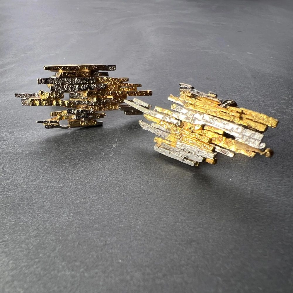 Vintage Charles de Temple Bi Colour Gold Cufflinks