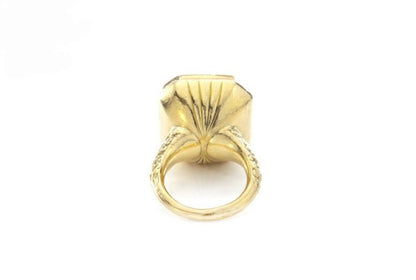 Antique 40ct Emerald Seal Ring, Brandenburg Coat of Arms, 1701