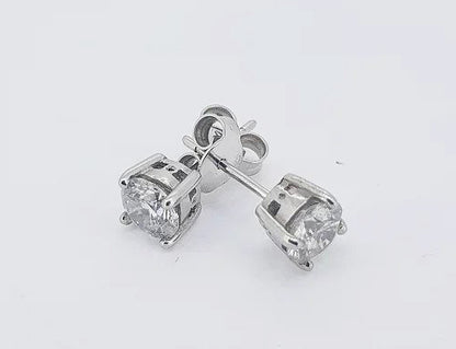 1.45ct Diamond Solitaire Stud Earrings in 18ct White Gold