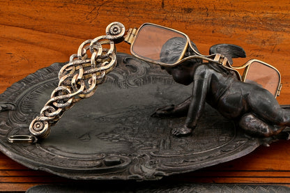 Victorian Antique 14ct Yellow Gold Snake Lorgnette Pendant