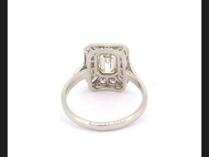 Art Deco Style Diamond Ring, Set in Platinum