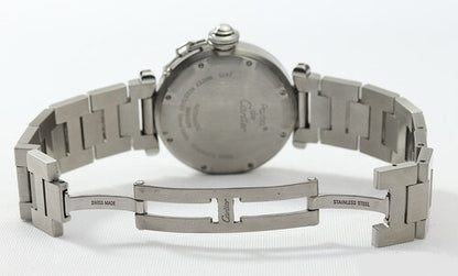 Cartier Pasha C Automatic 35mm Stainless Steel Gents Watch, Ref. 2475, on stainless steel bracelet with double-fold hidden clasp