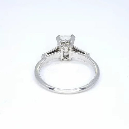 Radiant Cut Diamond Solitaire Engagement Ring in Platinum, 1.18 carats