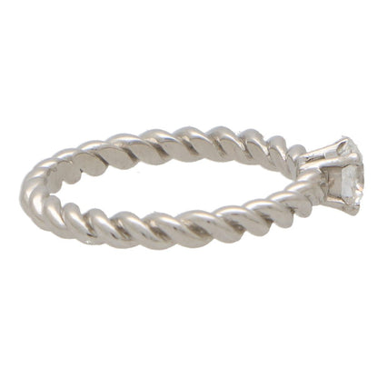 0.50ct Diamond Solitaire Ring With Twisted Band