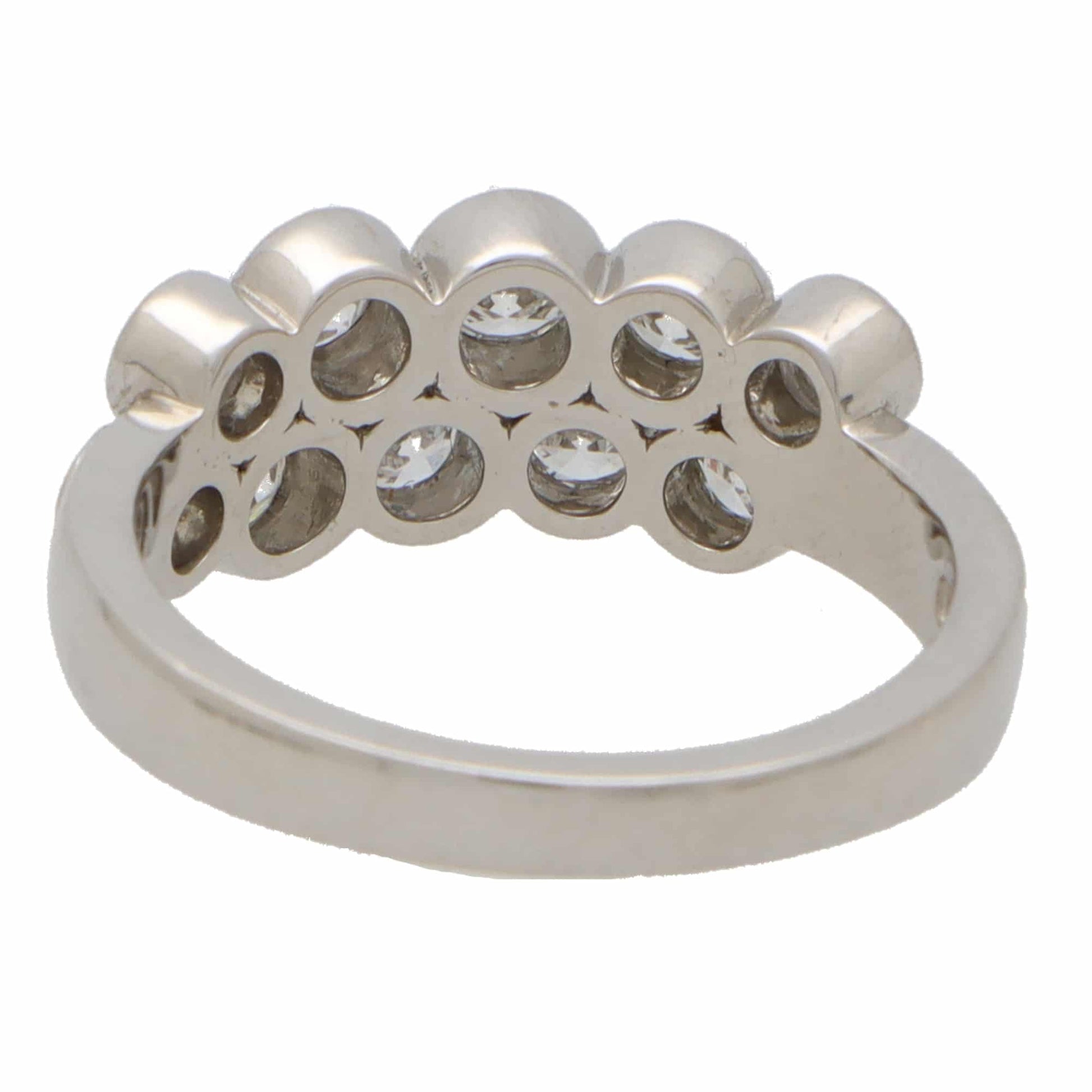 Modern Diamond Bubble Ring, 1.80 carat total