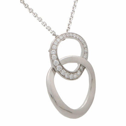 Double Hoop Diamond Pendant Necklace, 0.41ct