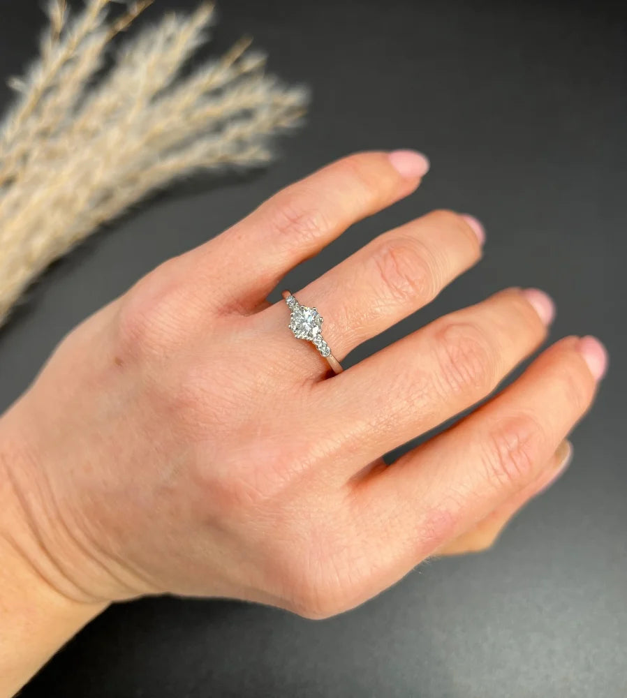 Antique Diamond Engagement Ring In Platinum