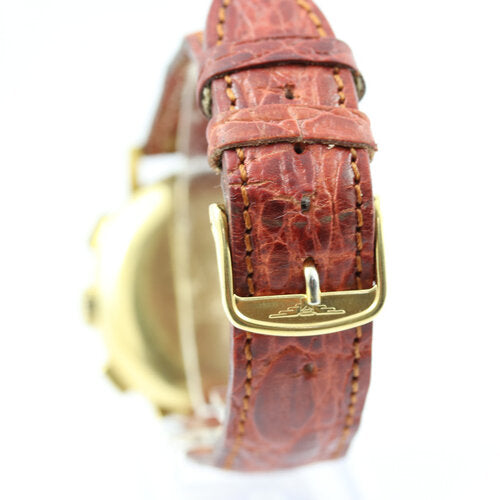 Longines Vintage Chronograph 18ct Yellow Gold 36mm Manual Wristwatch