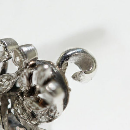 Art Deco Rose Cut Diamond Floral Basket Brooch, 2 carats