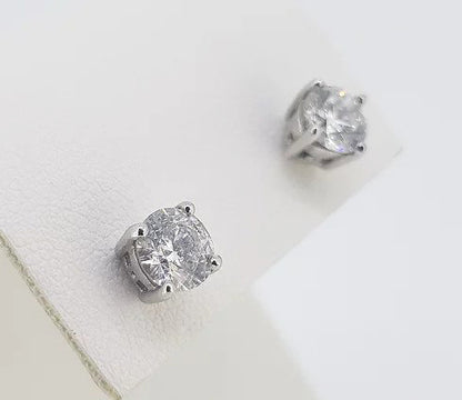 1.45ct Diamond Solitaire Stud Earrings in 18ct White Gold