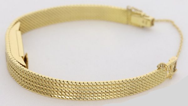 Vacheron Constantin Rare Vintage 1950s Ladies 18ct Yellow Gold Manual Back Wind Bracelet Watch