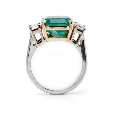 5.82ct Natural Colombian Emerald and Diamond Ring