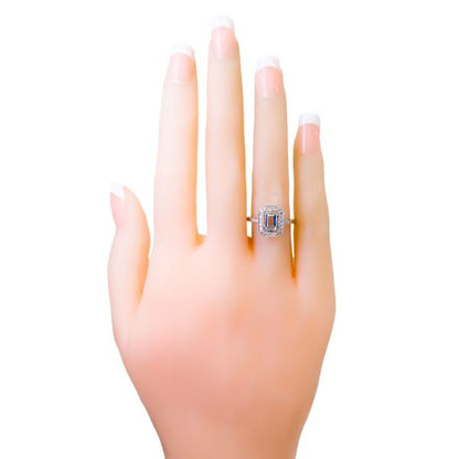 Vintage 0.50ct Aquamarine and Diamond Ring, Platinum