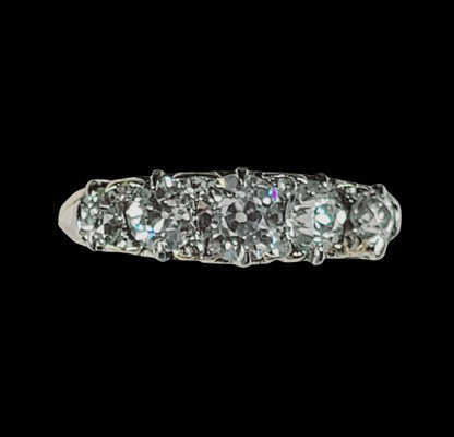 Antique Old Cut Diamond Five Stone Ring, 2 carats