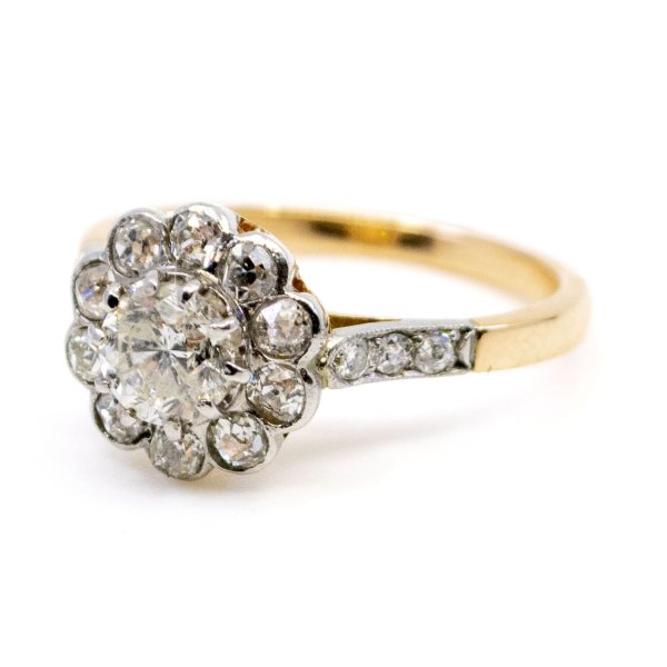 Vintage Diamond Cluster Ring