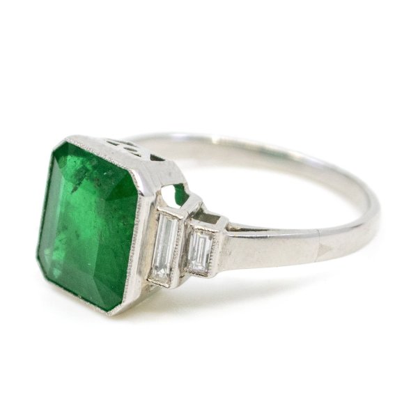 3.15ct Emerald and Diamond Ring