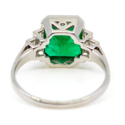 3.15ct Emerald and Diamond Ring