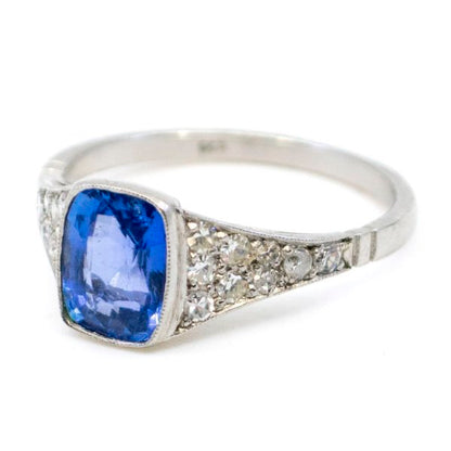 Vintage Sapphire and Diamond Ring