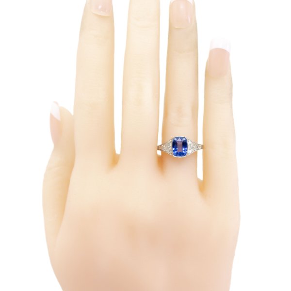 Vintage Sapphire and Diamond Ring