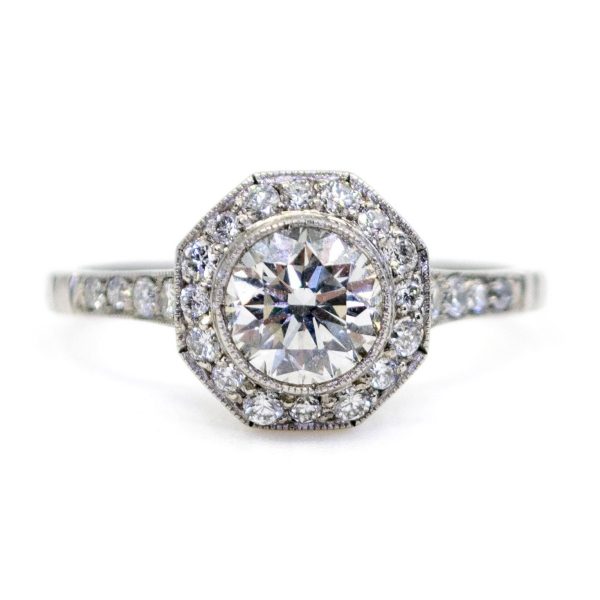 Vintage Octagonal Diamond Cluster Ring
