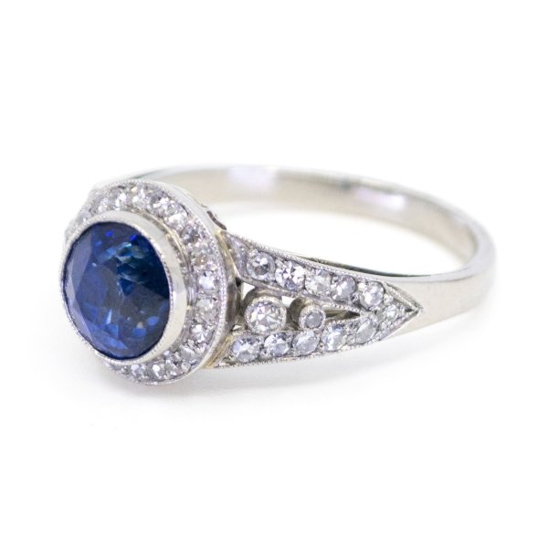 Vintage Sapphire and Diamond Ring