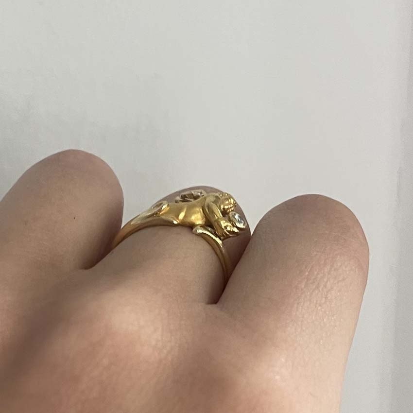 Vintage Carrera y Carrera My Angel Diamond Ring in Yellow Gold