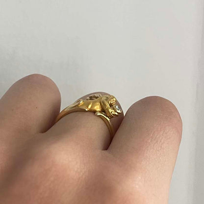 Vintage Carrera y Carrera My Angel Diamond Ring in Yellow Gold